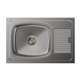 1.0 BOWL WITH DRAINBOARD (DEPTH 9INCH) THK 1MM - CARYSIL -  ( MATT - VOGUE - 914x505 mm - 36inchX20inch )
