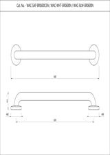 GRAB BAR 692MM LONG - JAQUAR FAUCETS -  ( SAP - ACCESSORIES - 0x692 mm - 0inchX27.68inch )