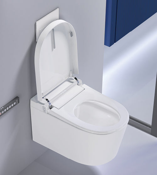 WALL HUNG TOILET INTELLIGENT RIMLESS W/CS - AQUANT -  ( WHITE - AQUANEXX - 600X370 mm - 24inchX14.8inch )
