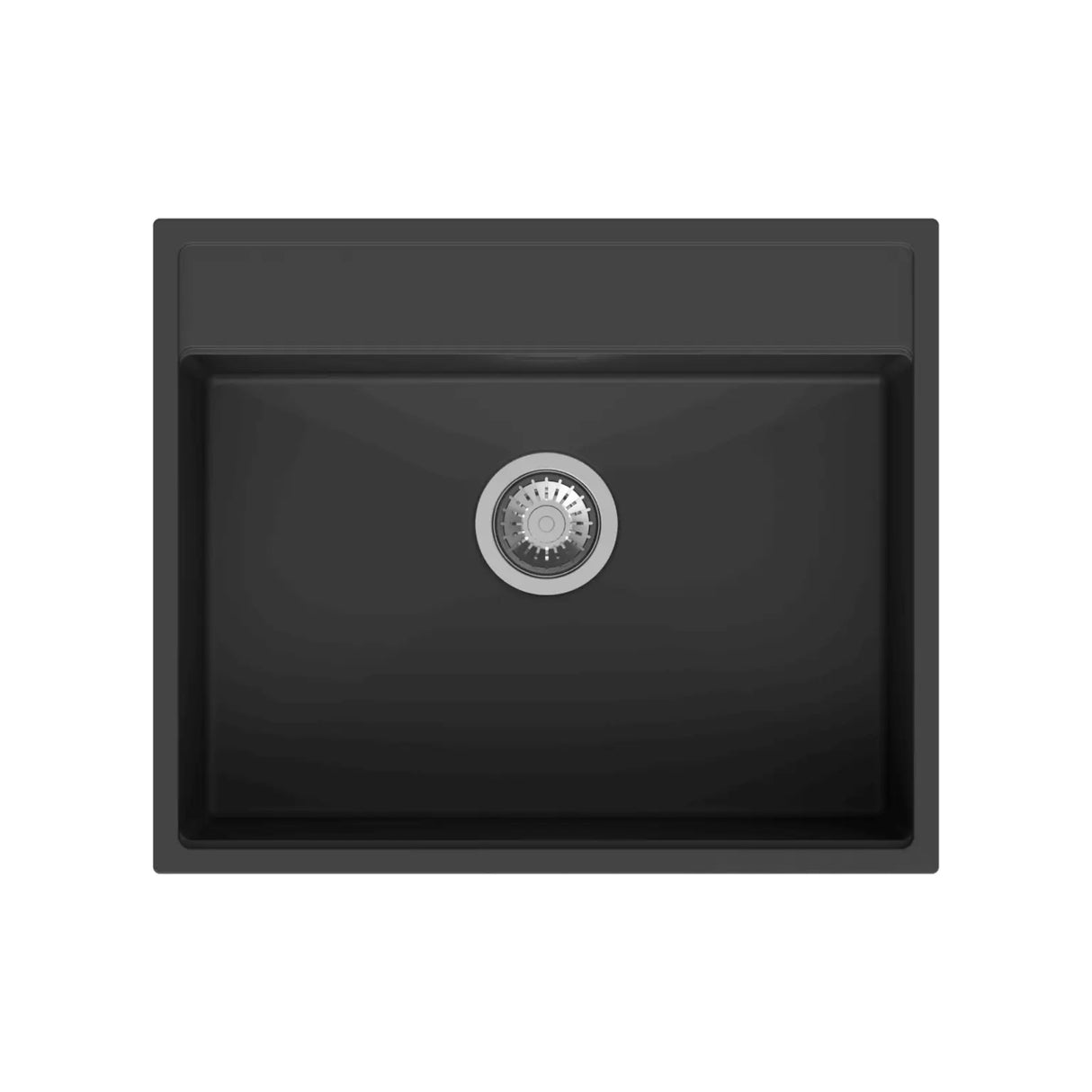 QUARTZ 1 DEEP BLACK BOWL (DEPTH 8INCH)W/O DRAIN BOARD W/ROSE GOLD ACCESSORIES FULLY LOADED - CARYSIL -  ( DEEP BLACK+ROSE GOLD ACCESSORIES - WALTZ 610-FULLY LOADED - 609.6x508 mm - 24inchX20inch )