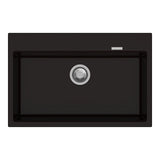 QUARTZ SINGLE BOWL W/O DRAIN BOARD - CARYSIL -  ( ESPRESSO METALLIC - WALTZ-780 - 780x510 mm - 31.2inchX20.4inch )