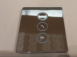 ADD ON CONC.DIVTER W/1IN 3OUTLT 3/4 INLT - AQUANT -  ( CHROME -  - 0x20 mm - 0inchX0.8inch )
