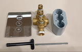 ADD ON CONC.DIVTER W/1IN 3OUTLT 3/4 INLT - AQUANT -  ( CHROME -  - 0x20 mm - 0inchX0.8inch )
