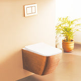 WALL HUNG WC RIMLESS W/UF SEAT COVER ( BOLT DISTANCE 7INCH) - AQUANT -  ( ROSE GOLD+WHITE -  - 0x0 mm - 0inchx0inch )