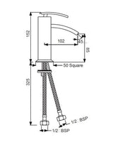 SL BASIN MIXER W/PIPES - ARTIZE FAUCET -  ( CHROME - XQUISITE - 0x15 mm - 0inchX0.5inch )