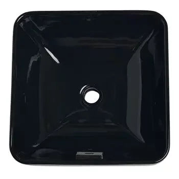 (PRUN)FOREFRONT-COUNT TOP W/BASIN W/OVERFLOW - KOHLER PREMIUM -  ( BLACK - PREMIUM - 413x413 mm - 16inchX16inch )