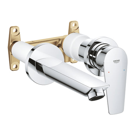 NEW BAUEDGE 2-HOLE, 1-HANDLE WALL-MOUNT BASIN MIXER, M SIZE - GROHE-G2 -  ( CHROME - G2 - BAUCOSMOPOLITAN - 0x15 mm - 0inchX0.6inch )