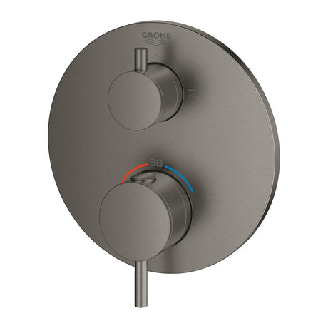 ATRIO THERMOSTATIC SHOWER MIXER-2-WAY DIVERTER - GROHE -  ( BRUSHED HARD GRAPHITE - G5 - ATRIO - 0x15 mm - 0inchX0.6inch )