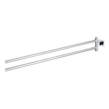 ESSENTIALS CUBE DOUBLE TOWEL BAR - GROHE -  ( CHROME - G3 - ESSENTIALS - 0x439 mm - 0inchX17.56inch )