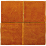 ZELIJ NARANJA DIF HL - SPAIN -  (  -  - 100x100 mm - 4inchX4inch )