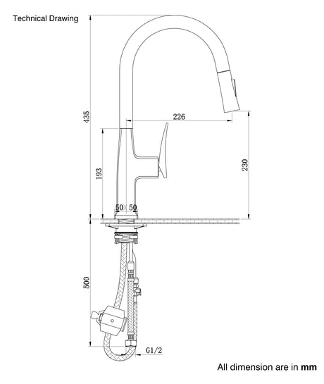BRASS PULL-OUT TABLE MOUNTED SINK MIXER - AQUANT-(BRUSHED ROSE GOLD -0x15 mm - 0inchX0.6inch )