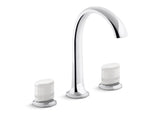 SCRIPT SINK FAUCET ARCH SPOUT WITH PORCELIAN KNOB HANDLE - KOHLER LUXURY -  ( CHROME - LUXURY - 0x0 mm - 0inchX0inch )