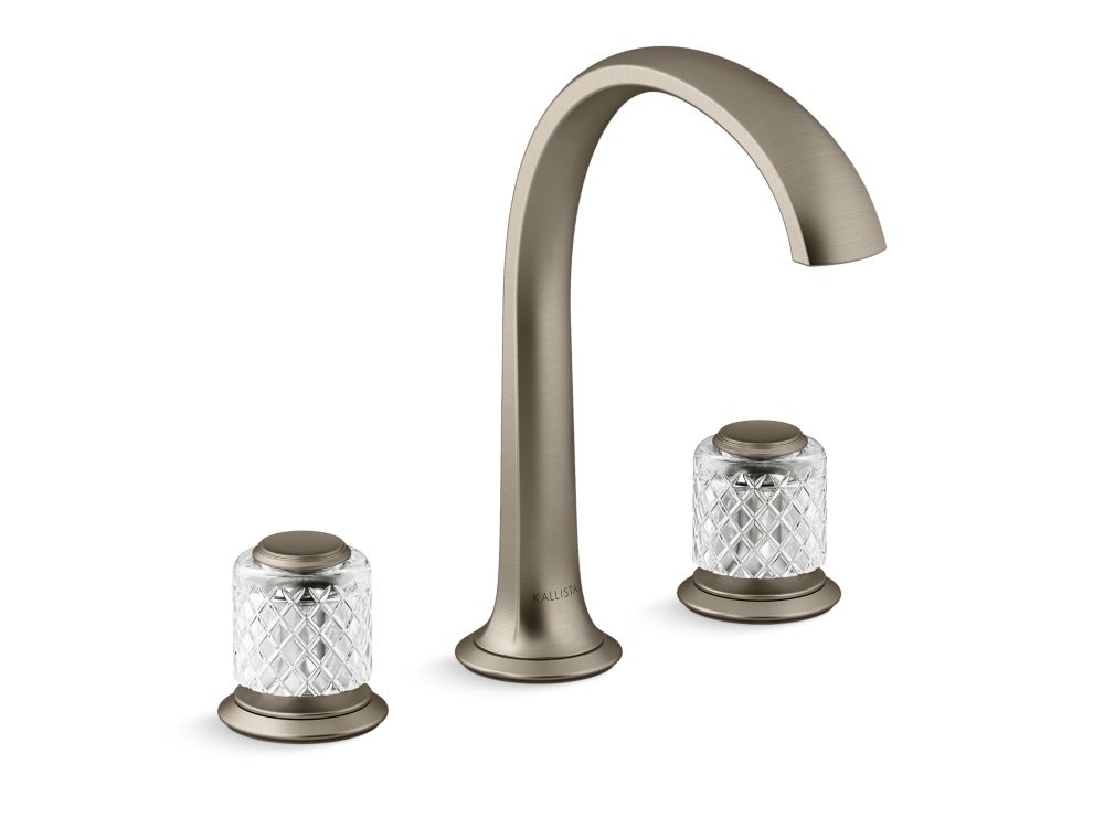 SCRIPT SNK FCT ARCH SPOUT SAINT-LOUIS CRYSTAL FLANNEL GREY KNOB HANDLES - KOHLER LUXURY -  ( BRUSHED BRONZE - LUXURY - 0x15 mm - 0inchX0.6inch )