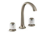 SCRIPT SNK FCT ARCH SPOUT SAINT-LOUIS CRYSTAL FLANNEL GREY KNOB HANDLES - KOHLER LUXURY -  ( BRUSHED BRONZE - LUXURY - 0x15 mm - 0inchX0.6inch )