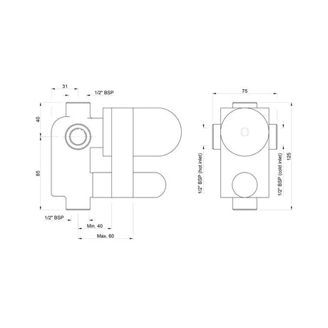 CONC.BODY FOR S.L  DIV - JAQUAR FAUCETS -  ( CHROME - ALLIED - 0x15 mm - 0inchX0.5inch )