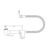 HEALTH FAUCET WITH 1.2 MTR METAL TUBE - JAQUAR FAUCETS -  ( GOLD DUST - ALLIED - 0x15 mm - 0inchX0.5inch )