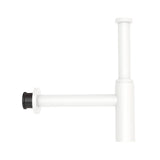 BOTTLE TRAP WITH 10 & 7.5 INCH PIPE - JAQUAR FAUCETS -  ( WHITE MATT - ALLIED - 0x32 mm - 0inchX1.28inch )