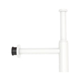BOTTLE TRAP WITH 12 & 7.5 INCH PIPE - JAQUAR FAUCETS -  ( WHITE MATT - ALLIED - 0x32 mm - 0inchX1.25inch )