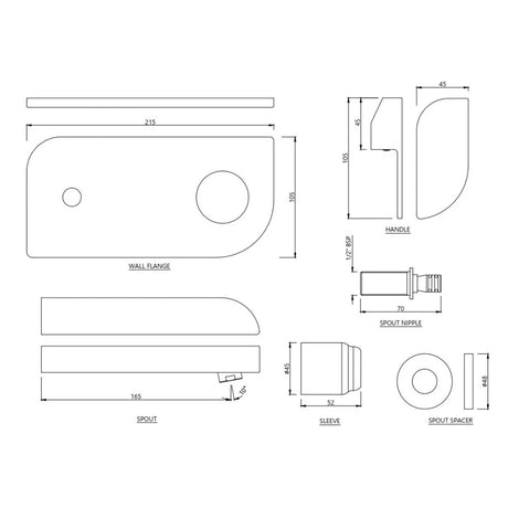 W/M EXPOSED PART KIT OF SINGLE LEVER BASIN MIXER - JAQUAR FAUCETS -  ( GOLD DUST - ALIVE - 0x15 mm - 0inchX0.5inch )