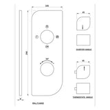 AQUAMAX EXPOSED PART KIT OF THERMOSTATIC SHOWER MIXER WITH 3-WAY DIVERTER & SLEEVE (COMPATIBLE WITH ALD-683N) - JAQUAR FAUCETS -  ( GOLD DUST - ALIVE - 0x0 mm - 0inchx0inch )