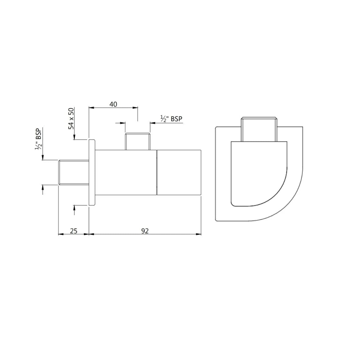 ANGLE COCK WITH FLANGE - JAQUAR FAUCETS -  ( WHITE MATT - ALIVE - 0x15 mm - 0inchX0.5inch )