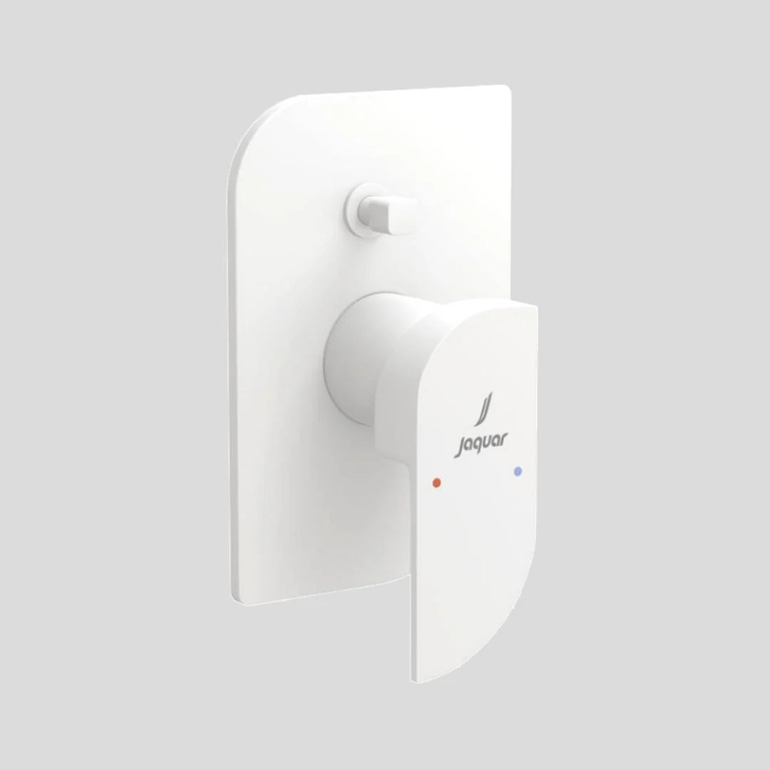EXPOSED PART KIT OF SINGLE LEVER HI FLOW IN-WALL DIVERTER - JAQUAR FAUCETS -  ( WHITE MATT - ALIVE - 0x20 mm - 0inchX0.8inch )