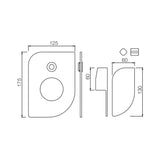 EXPOSED PART KIT OF SINGLE LEVER HI FLOW IN-WALL DIVERTER - JAQUAR FAUCETS -  ( WHITE MATT - ALIVE - 0x20 mm - 0inchX0.8inch )