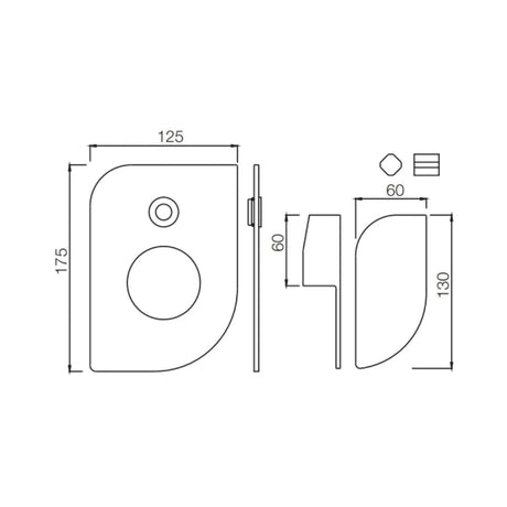 EXPOSED PART KIT OF SINGLE LEVER HI FLOW IN-WALL DIVERTER - JAQUAR FAUCETS -  ( WHITE MATT - ALIVE - 0x20 mm - 0inchX0.8inch )