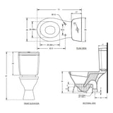 EWC ALPHA COUPLED  S W/SEAT COVER 220MM - HINDWARE -  ( STAR WHITE -  - 0x0 mm - 0inchX0inch )