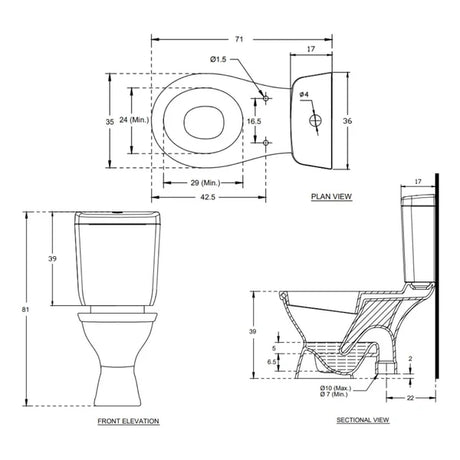 EWC ALPHA COUPLED  S W/SEAT COVER 220MM - HINDWARE -  ( STAR WHITE -  - 0x0 mm - 0inchX0inch )