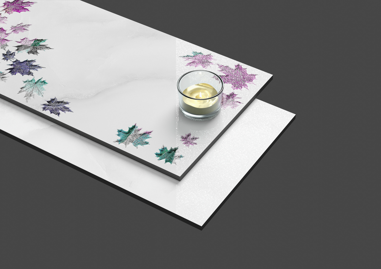 APPLE GREY HL - INDIAN TILES -  (  - BLACKBERRY SUGAR - 600x300 mm - 24inchX12inch )