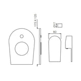 S.L.EXPOSED PART DIV KIT HIGH FLOW - JAQUAR FAUCETS -  ( CHROME - ARIA - 0x15 mm - 0inchX0.5inch )