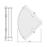 CORNER GLASS SHELF - JAQUAR FAUCETS -  ( ANTIQUE BRONZE - CONTINENTAL ACC. - 225x225 mm - 9inchX9inch )