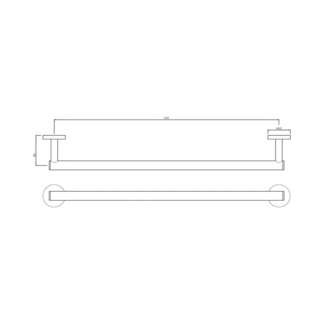 TOWEL  RAIL - JAQUAR FAUCETS -  ( GOLD DUST - CONTINENTAL ACC. - 0x600 mm - 0inchX24inch )