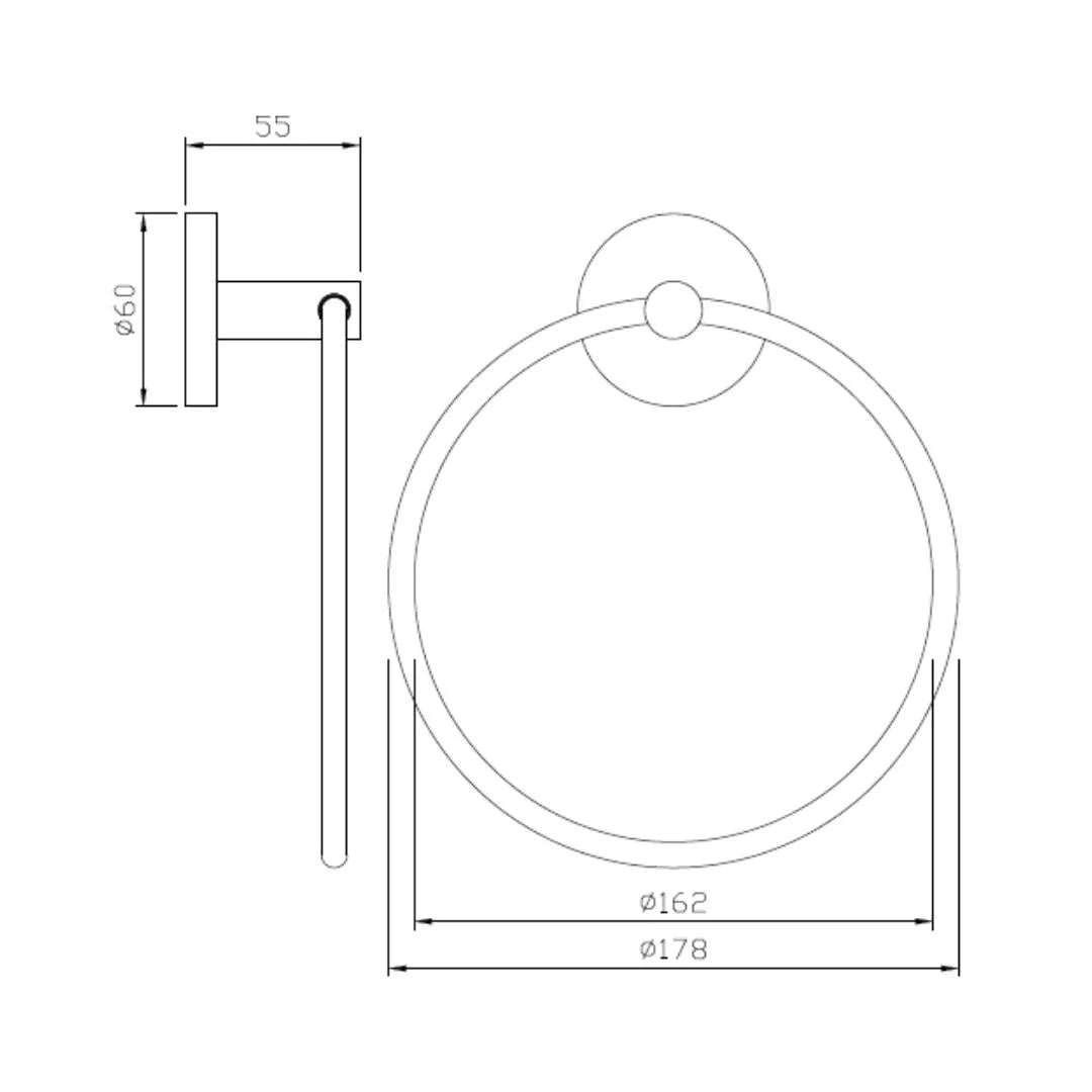 TOWEL  RING W/FLANGE ROUND - JAQUAR FAUCETS -  ( GOLD DUST - CONTINENTAL ACC. - 0x0 mm - 0inchx0inch )