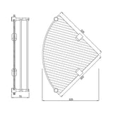 CORNER GLASS SELF (WTH BRACKET) - JAQUAR FAUCETS -  ( GOLD DUST - CONTINENTAL ACC. - 0x0 mm - 0inchx0inch )