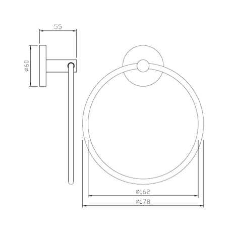 TOWEL RING ROUND - JAQUAR FAUCETS -  ( WHITE MATT - CONTINENTAL ACC. - 0x0 mm - 0inchx0inch )