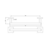 GRAB BAR - JAQUAR FAUCETS -  ( GOLD DUST - ACC. KUBIX PRIME - 0x300 mm - 0inchX12inch )