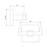 DOUBLE HOOK - JAQUAR FAUCETS -  ( GOLD DUST - ACC. KUBIX PRIME - 0x0 mm - 0inchx0inch )