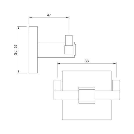 DOUBLE HOOK - JAQUAR FAUCETS -  ( GOLD DUST - ACC. KUBIX PRIME - 0x0 mm - 0inchx0inch )