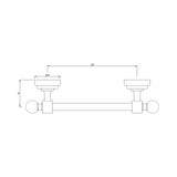 SINGLE TOWEL RAIL 450MM LONG - JAQUAR FAUCETS -  ( GOLD DUST - QUEENS ACC. - 0x450 mm - 0inchX18inch )