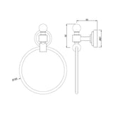 TOWEL  RING - JAQUAR FAUCETS -  ( GOLD DUST - QUEENS ACC. - 0x0 mm - 0inchx0inch )