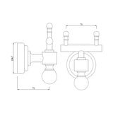 DOUBLE COAT HOOK - JAQUAR FAUCETS -  ( GOLD DUST - QUEENS ACC. - 0x0 mm - 0inchx0inch )