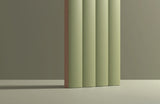 FLUYE BAMBU GREEN 10MM - COLORTILE -  (  - FLUTE MATT - 300x75 mm - 12inchX3inch )