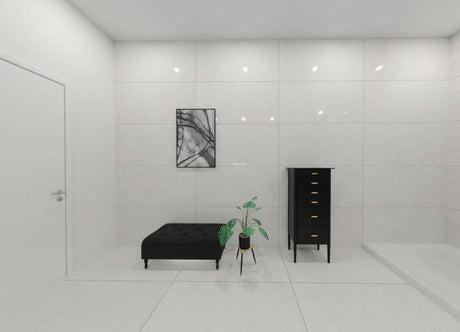 FOSSIL BIANCO GLOSSY - SIMPOLO-TILES- (  - IMPATTO GLOSSY - 1198x598 mm - 48inchX24inch )