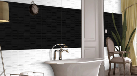 1599 BLACK HL - INDIAN TILES -  (  - BLACKBERRY SUPER SPECIAL - 600x300 mm - 24inchX12inch )