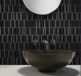 STRAK BLACK - INDIAN TILES -  (  - WALL TILES MATT/GLOSSY - 600x300 mm - 24inchX12inch )