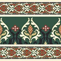 DAMASK LEGASY BORDER 1 MATT  - SIMPOLO-TILES- (  - TINY TILE MATT - 198x198 mm - 7.8inchX7.8inch )