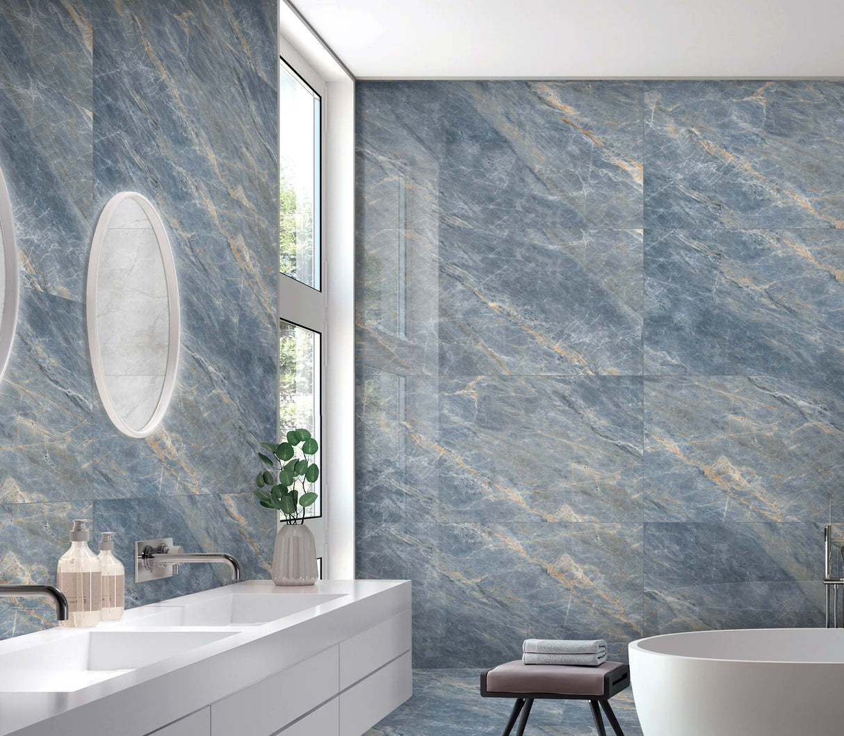 MATT BRILL AQUA - INDIAN TILES - ( - KERACER GLAZED VITRIFIED MATT - 1200x600 mm - 48inchX24inch)
