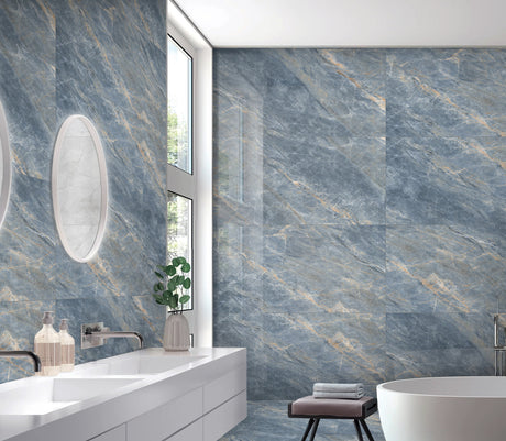 MATT BRILL AQUA - INDIAN TILES - ( - KERACER GLAZED VITRIFIED MATT - 1200x600 mm - 48inchX24inch)